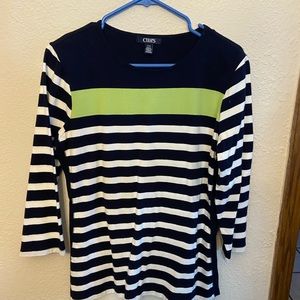 NWOT striped Chaps top